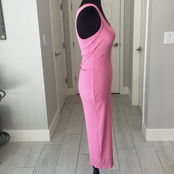 J. Crew Ruched Midi Dress in Vintage Rib in Flamingo Size S - Picture 9 of 12